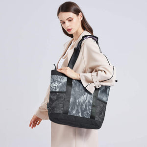 OMYSTYLE  Women's Gray Tote Travel Yoga Hiking Picnic Bag