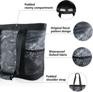 OMYSTYLE  Women's Gray Tote Travel Yoga Hiking Picnic Bag