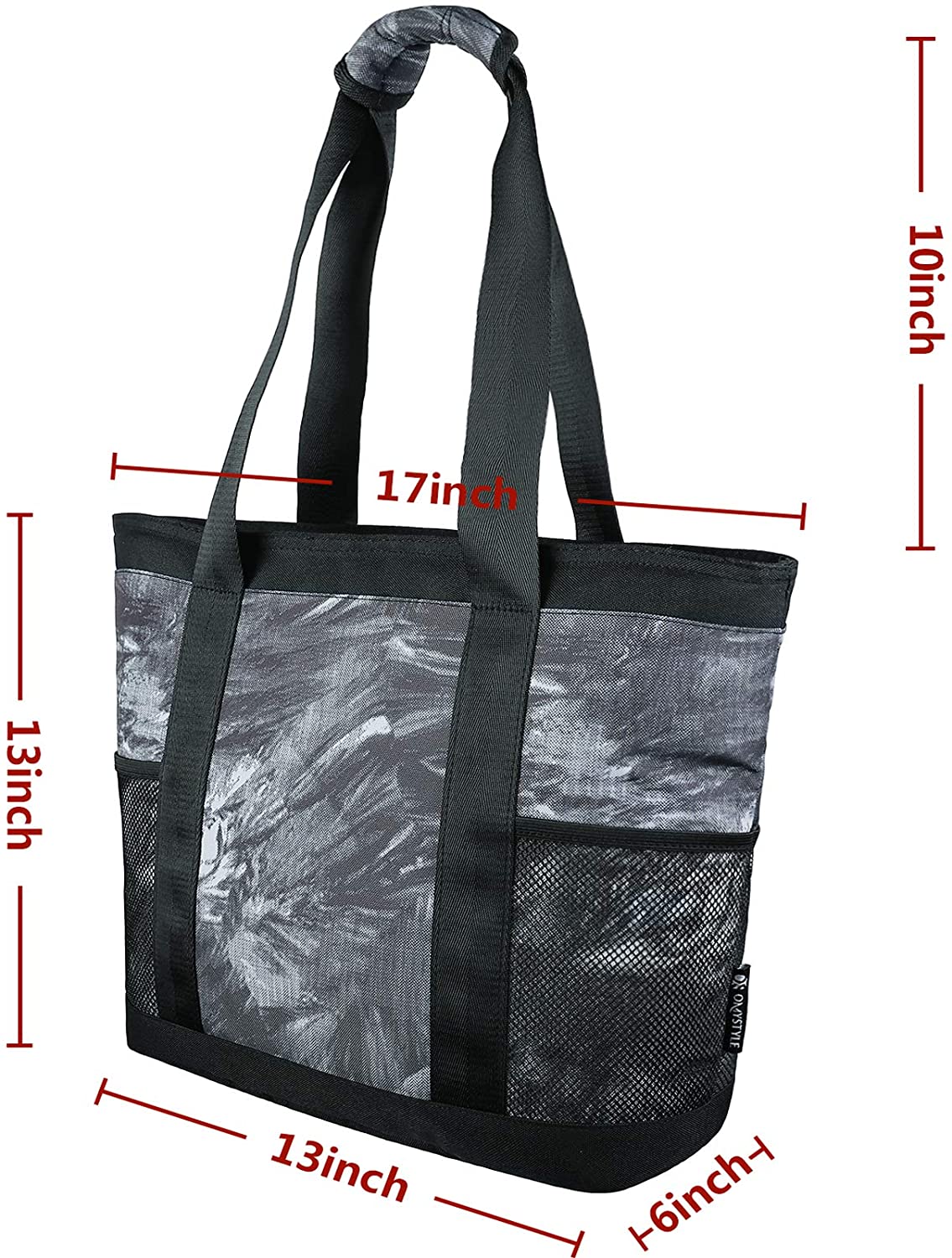 OMYSTYLE  Women's Gray Tote Travel Yoga Hiking Picnic Bag