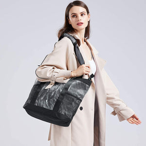 OMYSTYLE  Women's Gray Tote Travel Yoga Hiking Picnic Bag