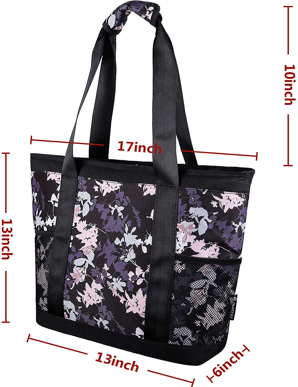 OMYSTYLE  Women's 2Floral Tote Travel Yoga Hiking Picnic Bag